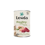 Lata de comida húmeda Lenda Urban para gatos sabor aves de corral y atún 400 gramos
