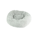 Cama redonda de pelo largo color gris para mascotas JOCCA
