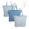 Bolso de Playa Bridget Azul con Cremallera 51,5x43cm