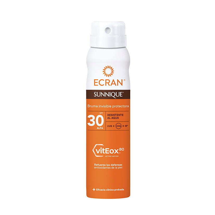 Bruma protectora invisible ECRAN Sunnique SPF 30 spray 75ml resistente al agua