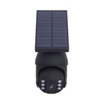 Cámara ficticia solar LED Xanlite negra con panel solar superior y lente central de imitación.