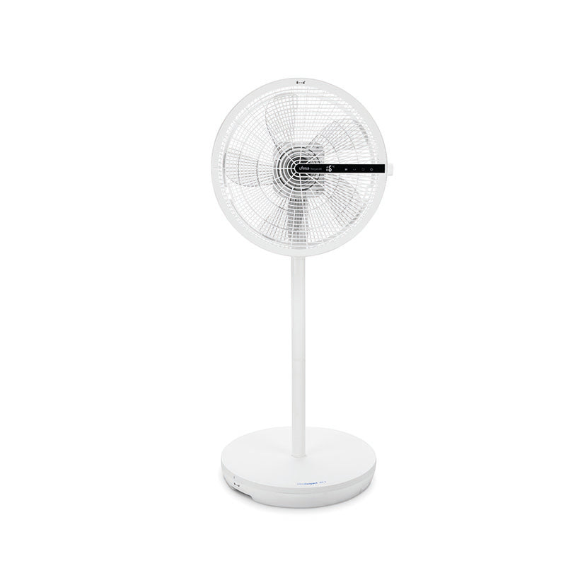 Ventilador de pie UFESA Nagasaki SilentCompact color blanco vista frontal completa
