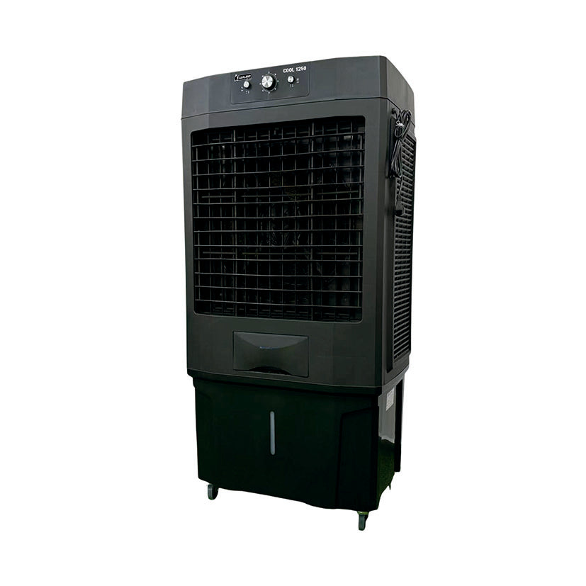 Climatizador evaporativo Garland Cool 1250 negro con ruedas, panel de control superior y depósito de 60 litros