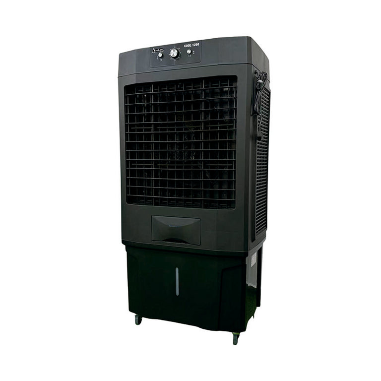Climatizador evaporativo Garland Cool 1250 negro con ruedas, panel de control superior y depósito de 60 litros