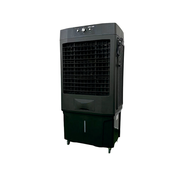 Climatizador evaporativo Garland Cool 1380 color negro con panel de control superior y ruedas de transporte