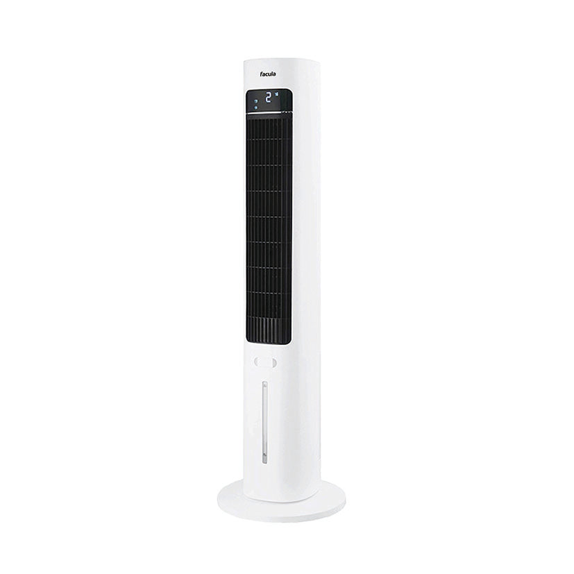 Climatizador evaporativo de torre Fácula Glaciar blanco con pantalla digital y depósito de agua de 3 litros