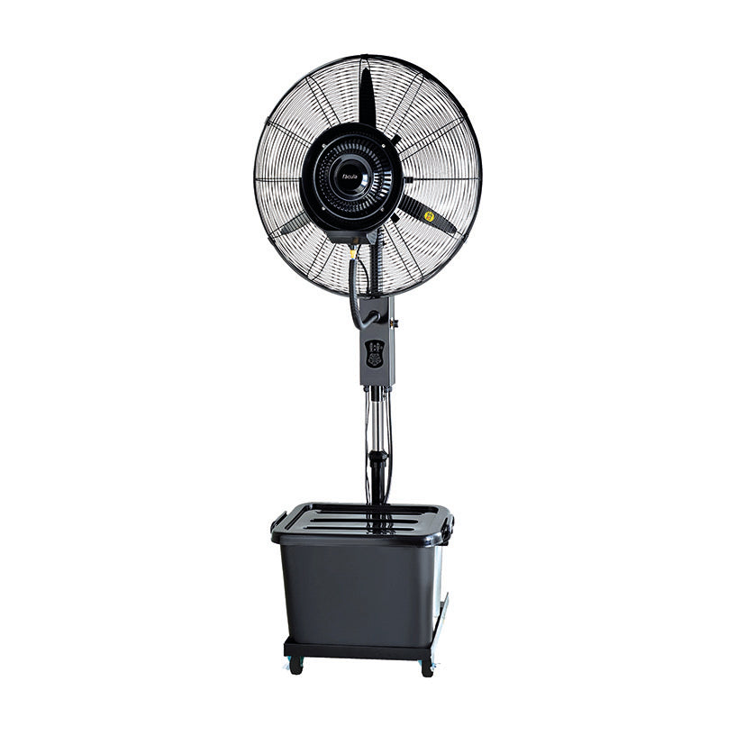 Ventilador nebulizador industrial Fácula Néboa 41L negro con depósito de agua y ruedas