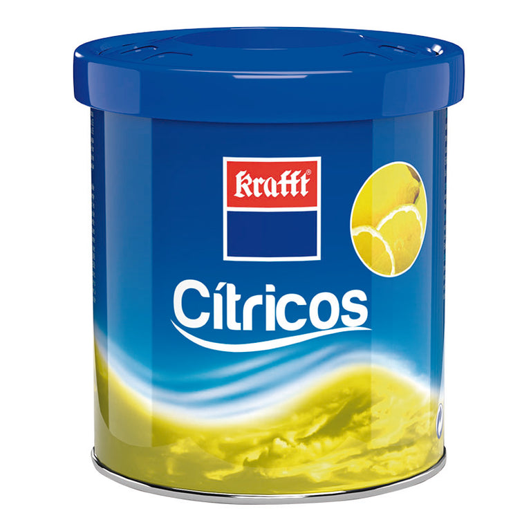 Ambientador de coche Krafft Cítricos en lata de gel 80g fragancia cítrica