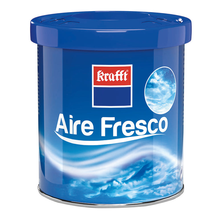 Ambientador de coche Krafft Aire Fresco en lata de gel 80g con tapa regulable