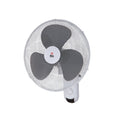 Ventilador de pared FM VM-140 M de 40 cm de diámetro con rejilla protectora blanca y tres aspas oscuras.