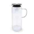 Jarra de agua IRIS de vidrio borosilicato 1500ml con tapa de acero inoxidable y asa ergonómica