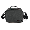Bolsa térmica porta-alimentos IRIS Lunchbag Goglass color gris oscuro con asa y bandolera.