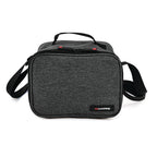 Bolsa térmica porta-alimentos IRIS Lunchbag Goglass color gris oscuro con asa y bandolera.