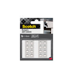 Pack de 16 topes antigolpes Scotch SP91 de 8mm transparentes con adhesivo extra fuerte