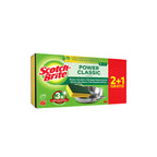 Pack ahorro 2+1 estropajos Scotch-Brite Power Classic con esponja para limpieza fuerte
