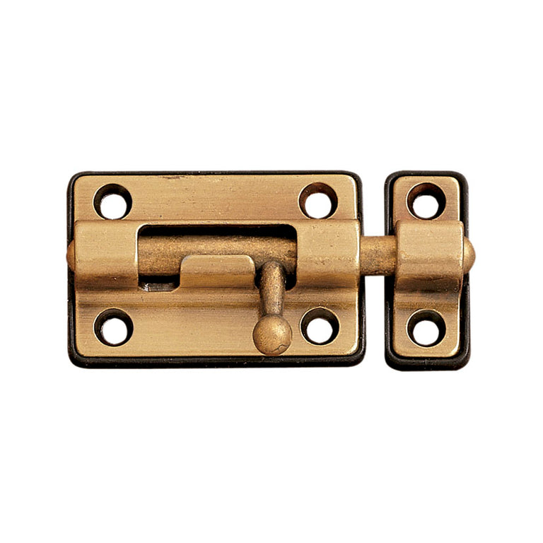 Pestillo de seguridad EHL D1 acabado dorado latonado para muebles