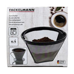 Caja del filtro de café permanente Fackelmann No. 4 con sellos de calidad alemana y apto para lavavajillas