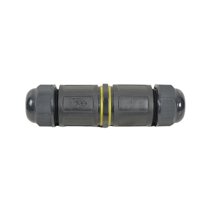 Conector de cable estanco recto DUOLEC IP68 vista lateral cuerpo de polímero resistente