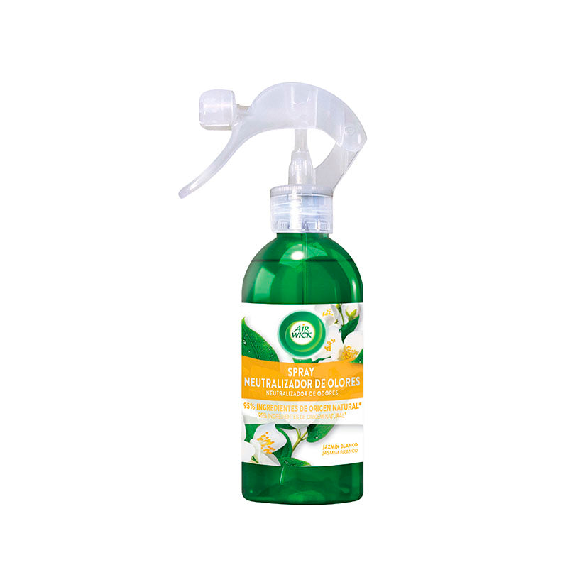Ambientador Air Wick en spray 237ml aroma Jazmín Blanco con pulverizador de pistola