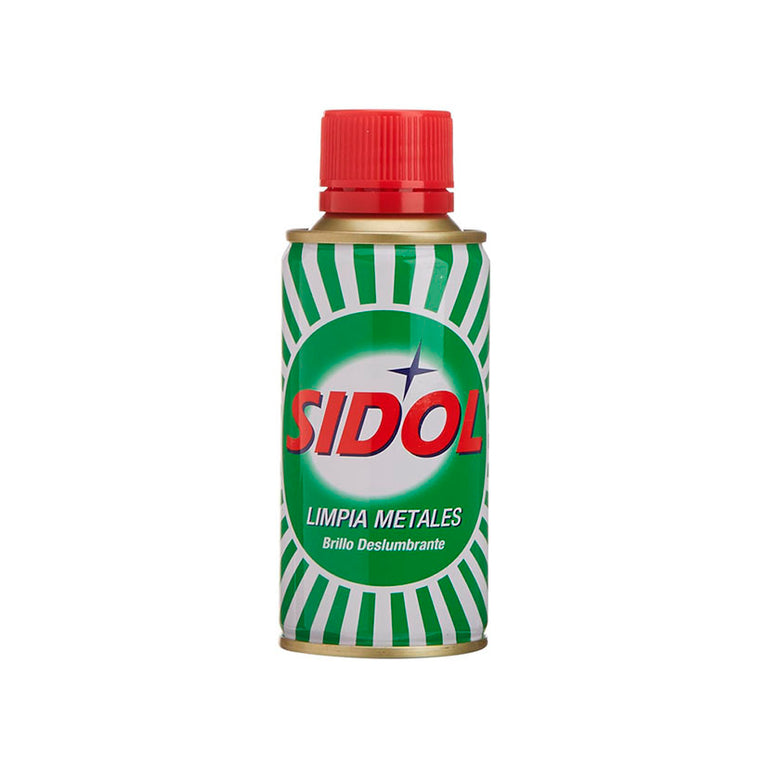 Envase de Sidol Limpiametales de 150 ml para limpieza y abrillantado de cobre, latón y plata