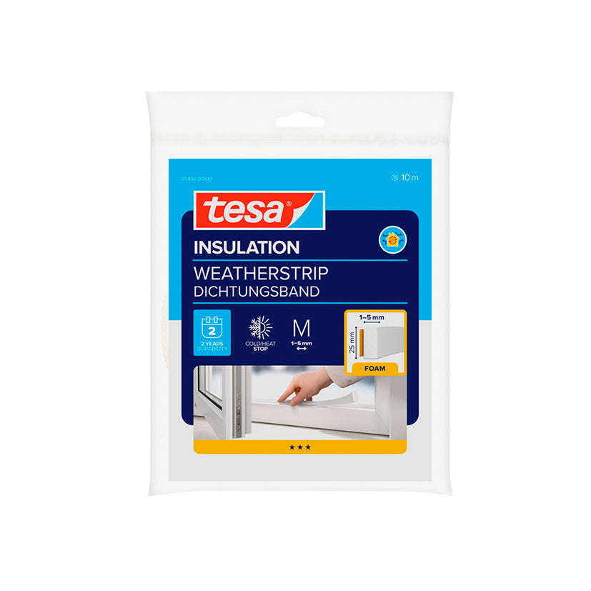 Burlete de espuma TESA Insulation blanco 10m x 25mm para sellado de 1-5mm