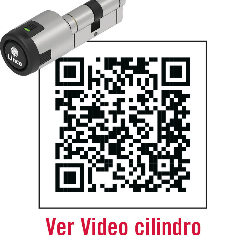 Código QR para acceder al vídeo explicativo del funcionamiento del cilindro con alarma LINCE.