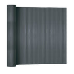Cañizo de PVC doble cara LISTA Privanet color antracita en rollo para ocultación exterior.