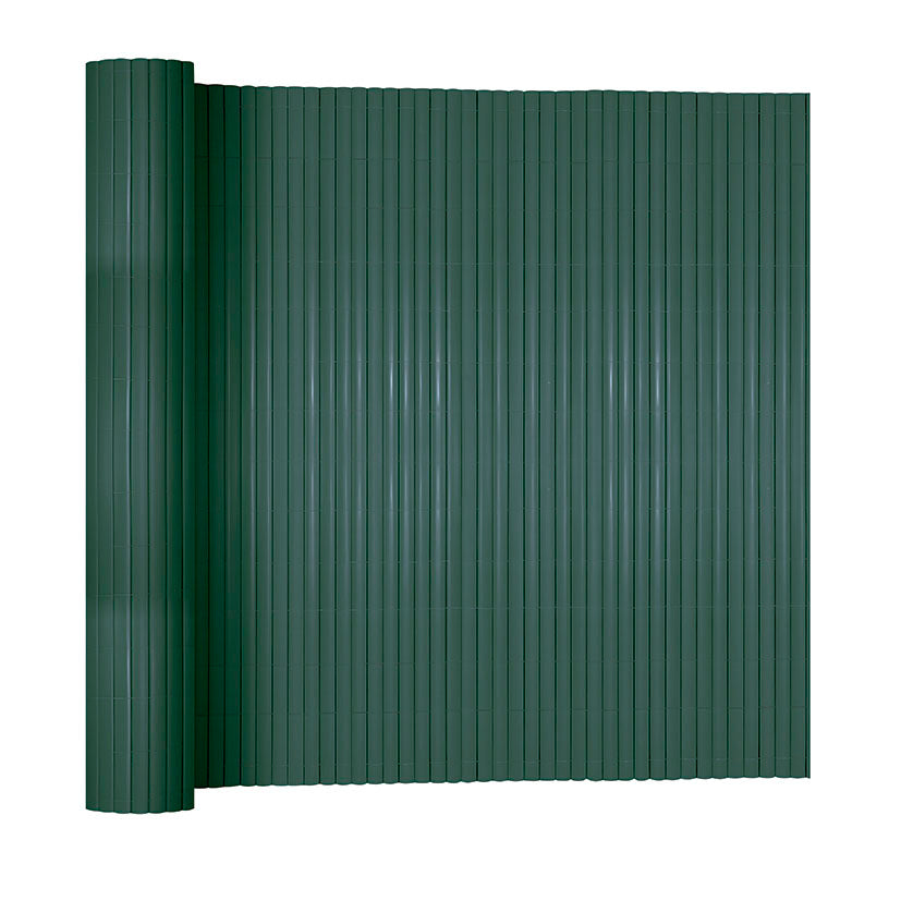 Malla de ocultación rígida LISTA Privanet color verde fabricada en PVC resistente a UV.