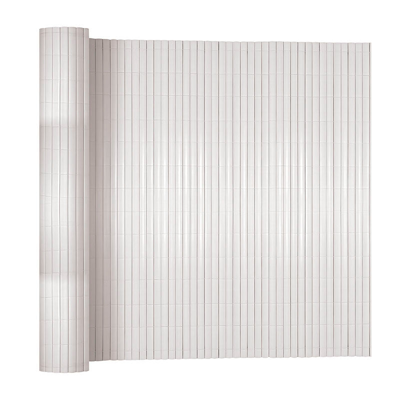 Cerramiento sintético LISTA Privanet color blanco de doble cara para vallas y terrazas.