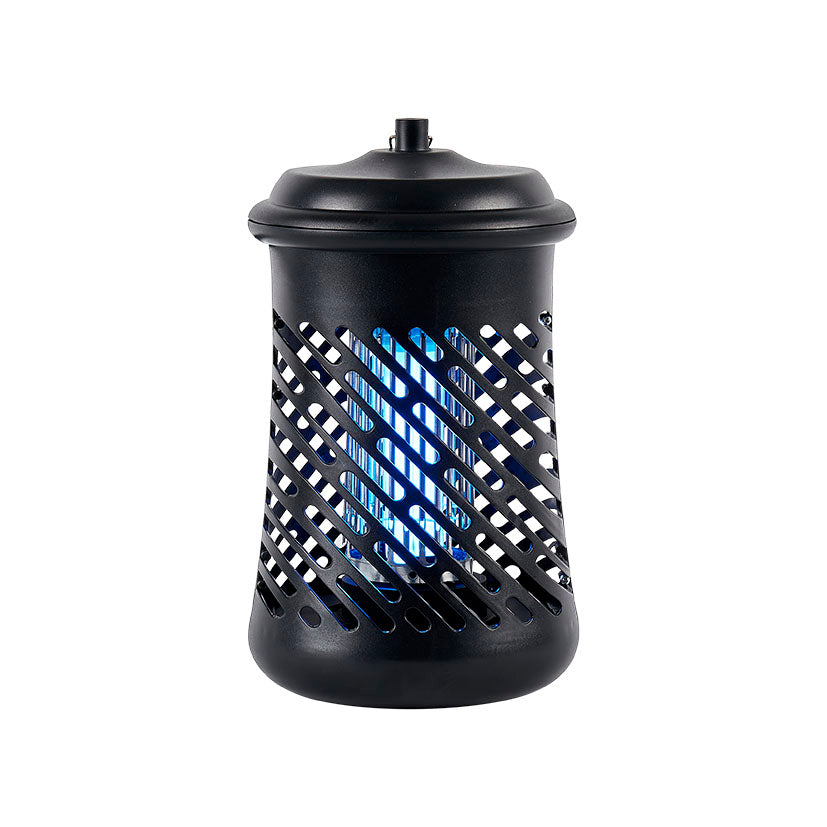 Eliminador de insectos eléctrico LISTA Insecta K8 negro con luz LED ultravioleta azul y rejilla protectora de ABS.