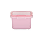 Contenedor porta-alimentos Valira cuadrado color rosa con tapa hermética