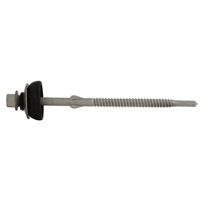 Tornillo autotaladrante DESA para IPN con arandela de neopreno y punta de broca para metal