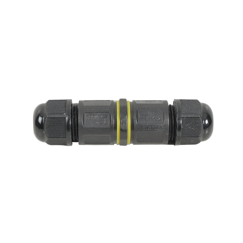 Conector de cable estanco IP68 DUOLEC en color negro vista de perfil