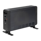 Convector JATA JCRC2215 negro con termostato y selector de potencia lateral