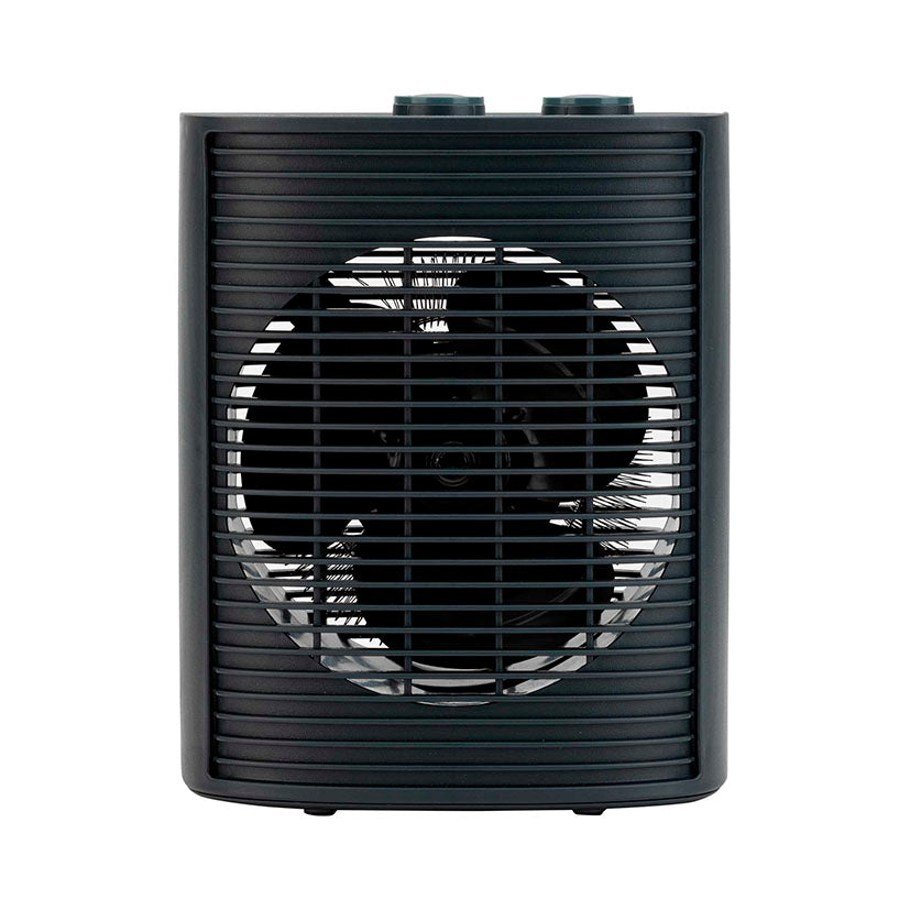 Calefactor vertical JATA JCTV1193 frontal color negro con rejilla protectora