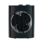 Calefactor vertical JATA JCTV1193 frontal color negro con rejilla protectora