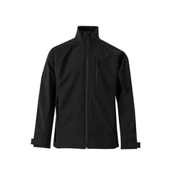 Cazadora soft shell negra Velilla 206005 con cremallera central y bolsillos técnicos