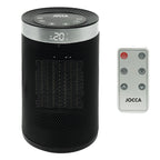 Calefactor JOCCA 2996 de 1500W junto a su mando a distancia inalámbrico para control remoto.