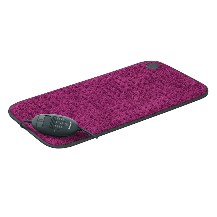 Almohadilla eléctrica Beurer HK 123 XXL color morado con mando de control de 3 niveles de temperatura