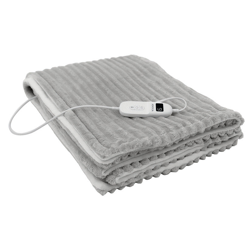 Manta eléctrica Jocca 2863 gris plegada con mando digital de 9 niveles