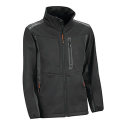 Chaqueta técnica Juba TP80K Wind Pro negra con cremalleras naranjas y detalles reflectantes