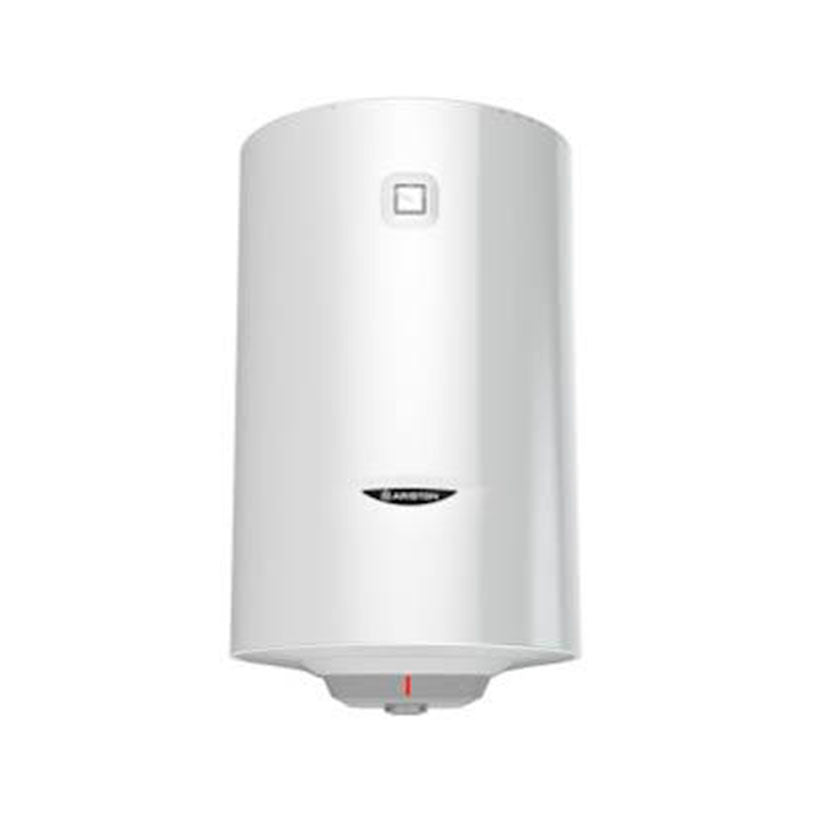 Vista frontal termo Ariston Pro1 R Dry con indicador de temperatura analógico