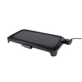 Plancha de asar eléctrica Habitex CC400 negra con regulador de temperatura y bandeja extraíble