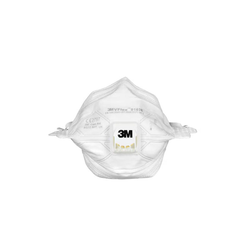 Mascarilla autofiltrante 3M VFlex 9163E FFP3 con válvula de exhalación y diseño de pliegues en V