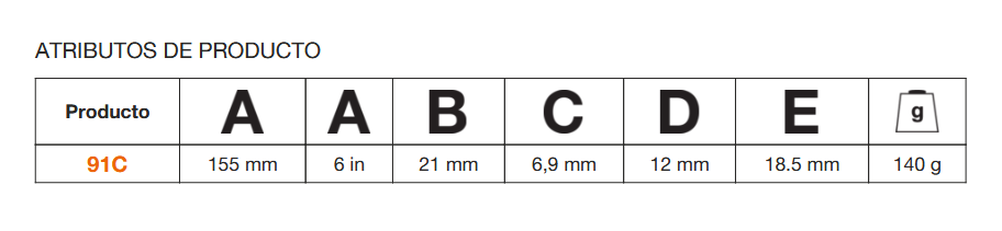 Llave Ajustable Bahco 91C de 6" Cromada Profesional
