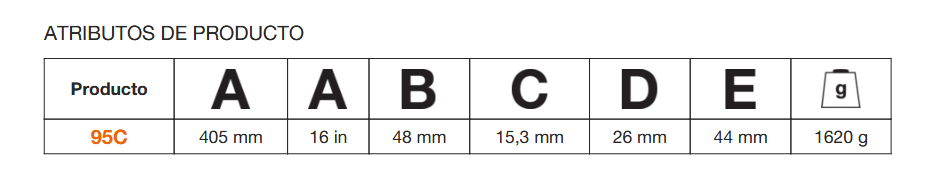 Llave Ajustable Bahco 95C de 16" Cromada de Alto Rendimiento