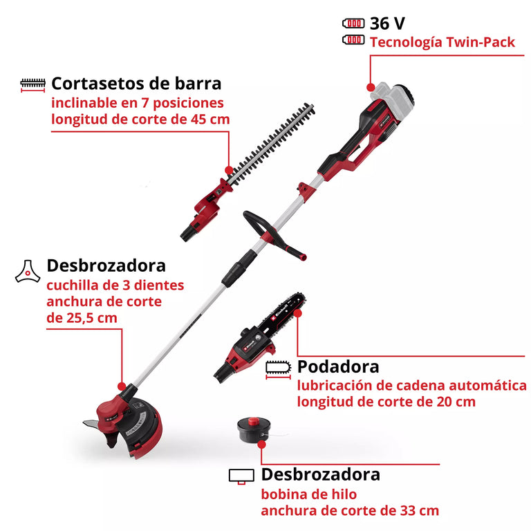 Multiherramienta Jardín Einhell GE-LM 36/4in1 Li Brushless