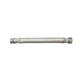 Latiguillo flexible de gran caudal DN18 trenzado en acero inoxidable con conexiones macho hembra de 3/4 pulgadas para contadores de agua.