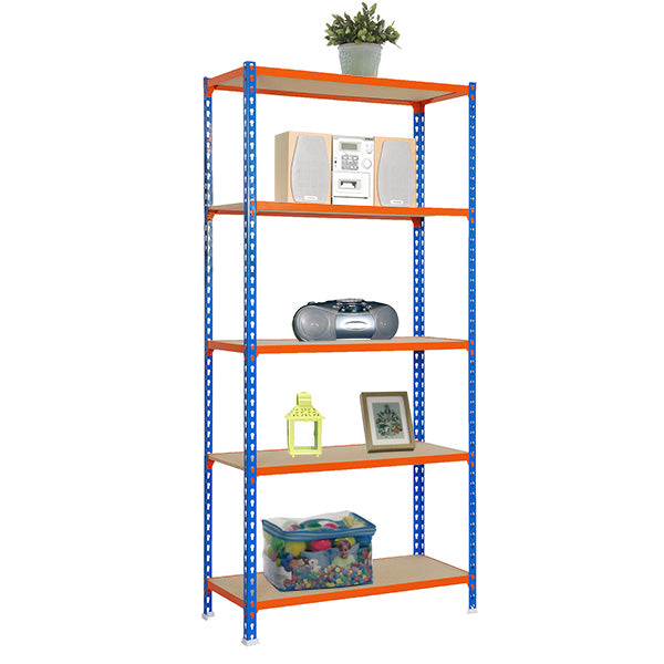 Estantería Maderclick Plus 5/400 Azul/Naranja 5 Estantes 750kg