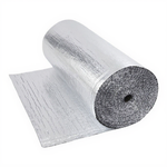 Rollo de aislamiento térmico de aluminio reflectante para ahorro energético en el hogar.